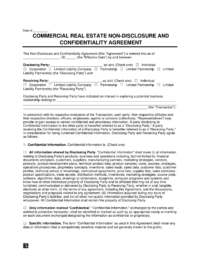 Commercial Real Estate Non-Disclosure Agreement