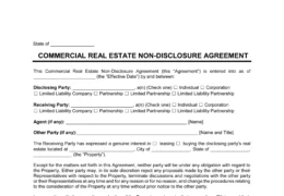 Commercial Real Estate Non-Disclosure Agreement (NDA)