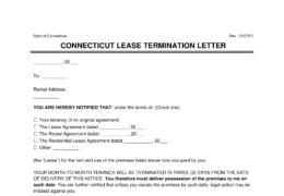 Connecticut Lease Termination Letter Template