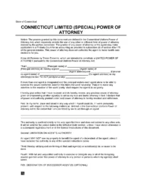 Connecticut Limited Power of Attorney Form