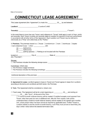 Connecticut Residential Lease Agreement Template