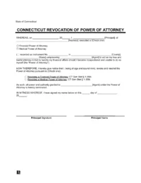 Connecticut Revocation Power of Attorney Form