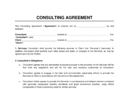 Consulting Agreement Template