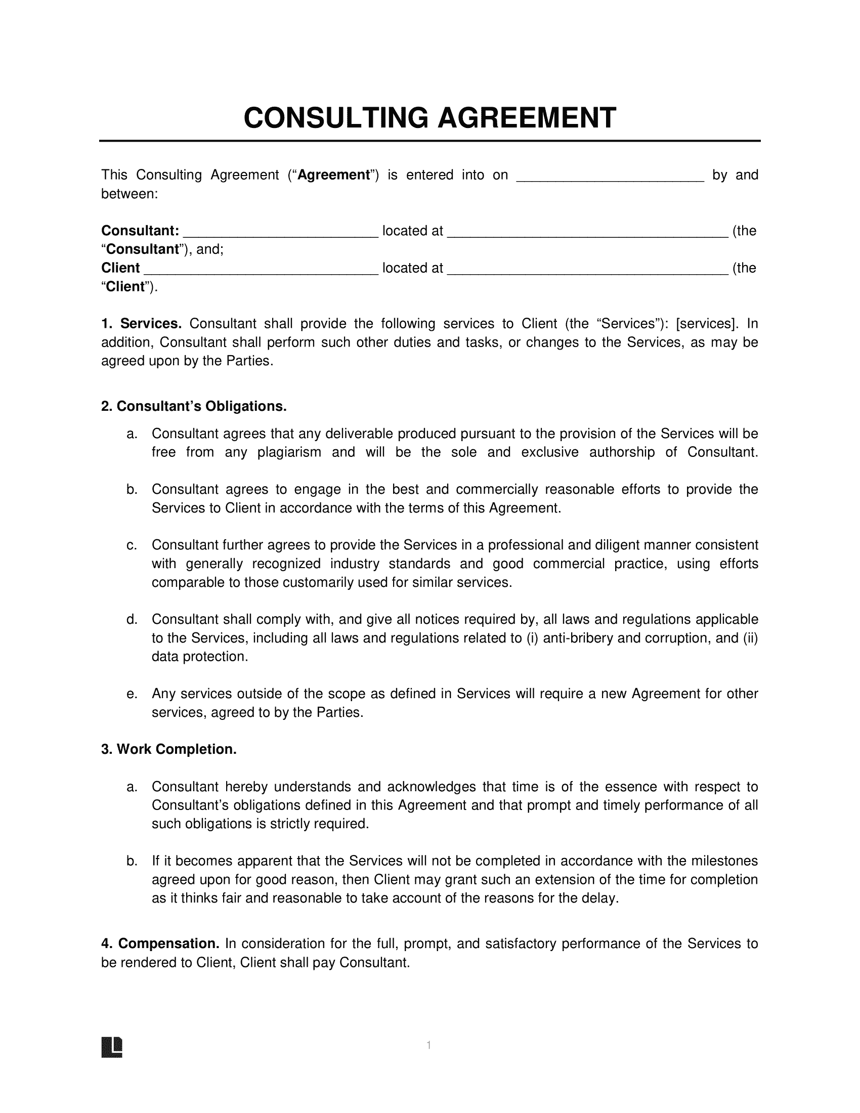 Marketing Consulting Agreement Template Marketing Consulting Agreement Template