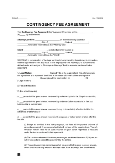 Contingency Fee Agreement