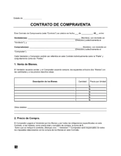 plantilla de contrato de compraventa