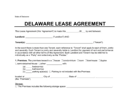 Delaware Residential Lease Agreement Template