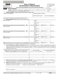 Delaware Tax Power of Attorney Form 2848