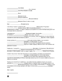 Dental School Letter of Intent Template