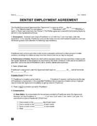 Dentist Employment Contract Sample