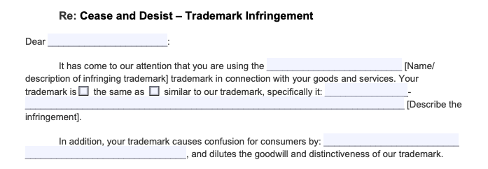 Description & Example Trademark Infringement