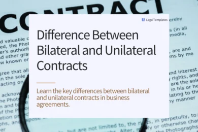 Difference Between Bilateral and Unilateral Contracts