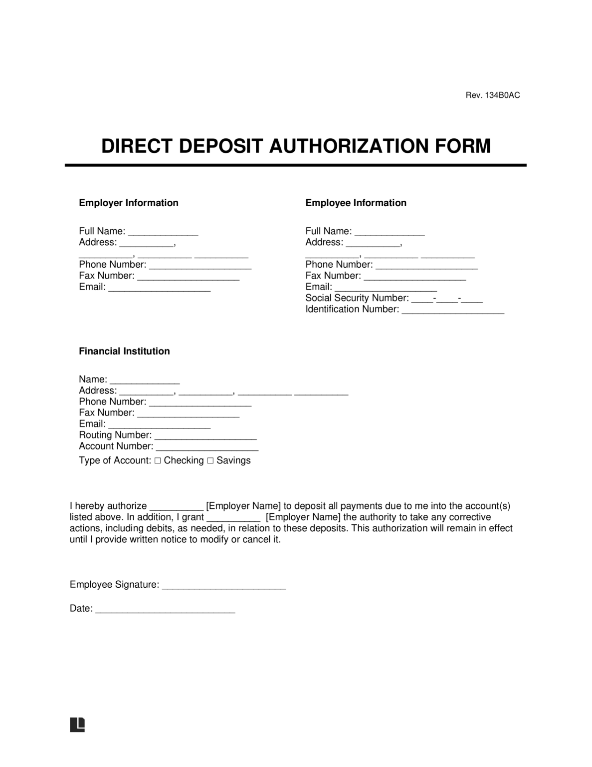 Direct Deposit Form 2025 Pdf