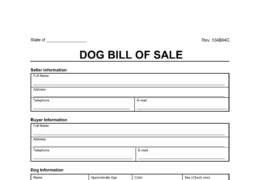 Dog Bill of Sale Screenshot