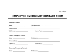 Employee Emergency Contact Form