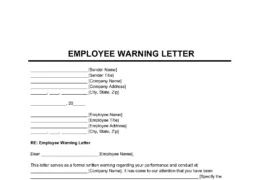 Employee Warning Notice Template