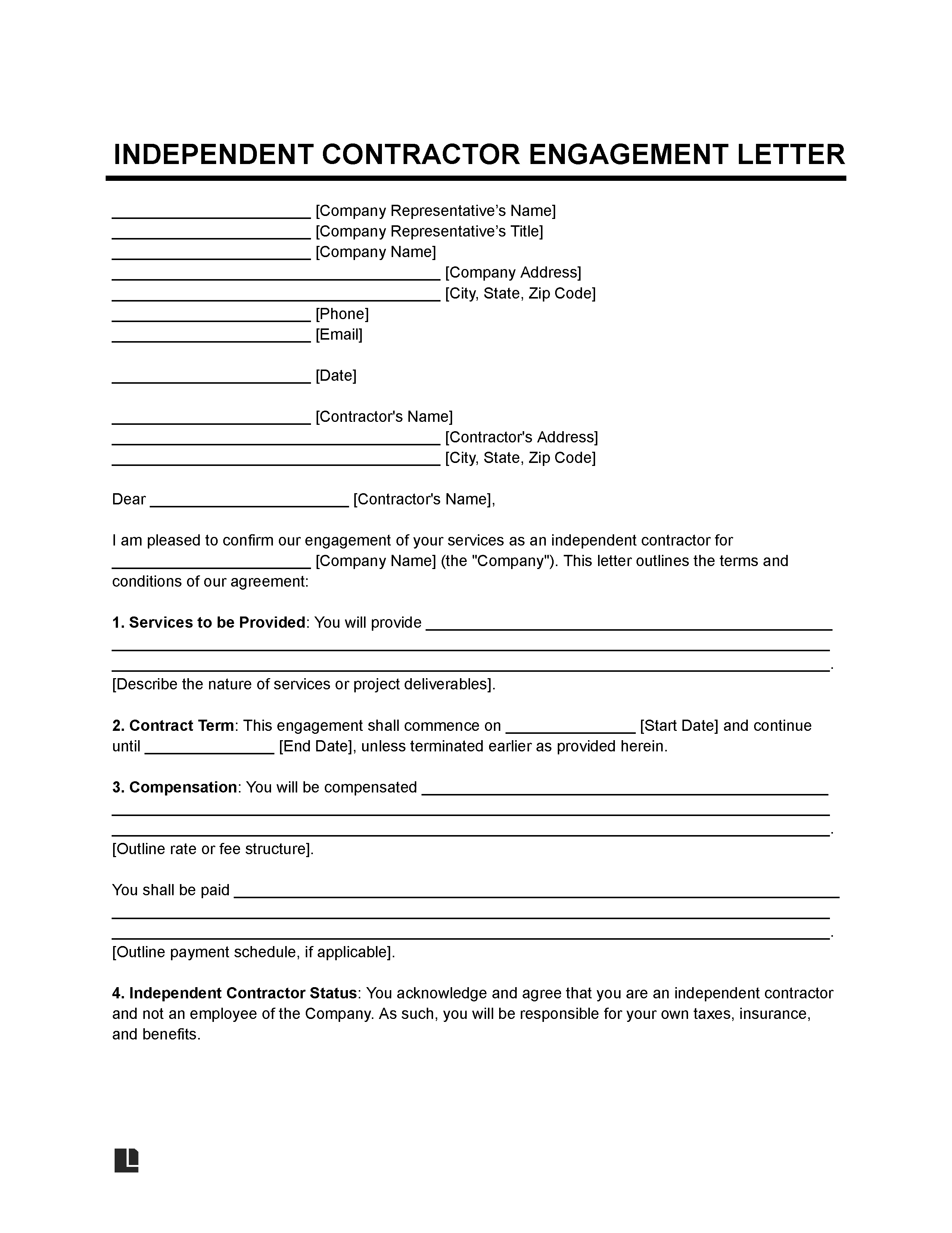 Engagement Letter Template