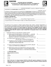 Florida Purchase and Sale Agreement