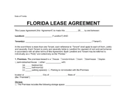 Florida Residential Lease Agreement Template