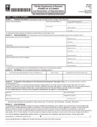 Florida Tax Power of Attorney Form DR-835