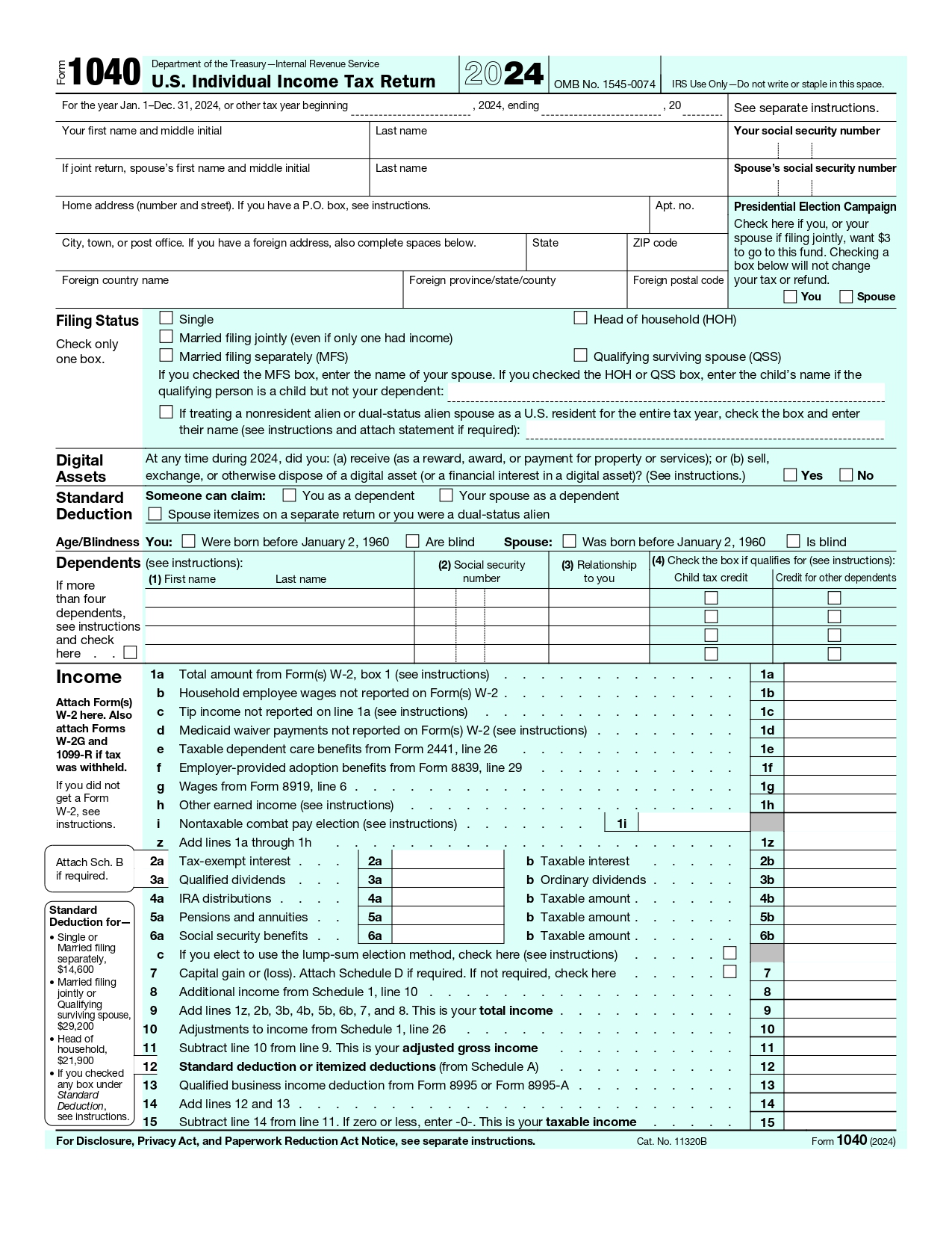 Form 1040 2024