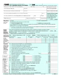 Form 1040 for 2024 template