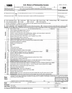 Form 1065 for giving the return of US partnership income