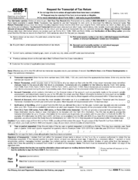 Form 4506-T - Request for Transcript of Tax Return