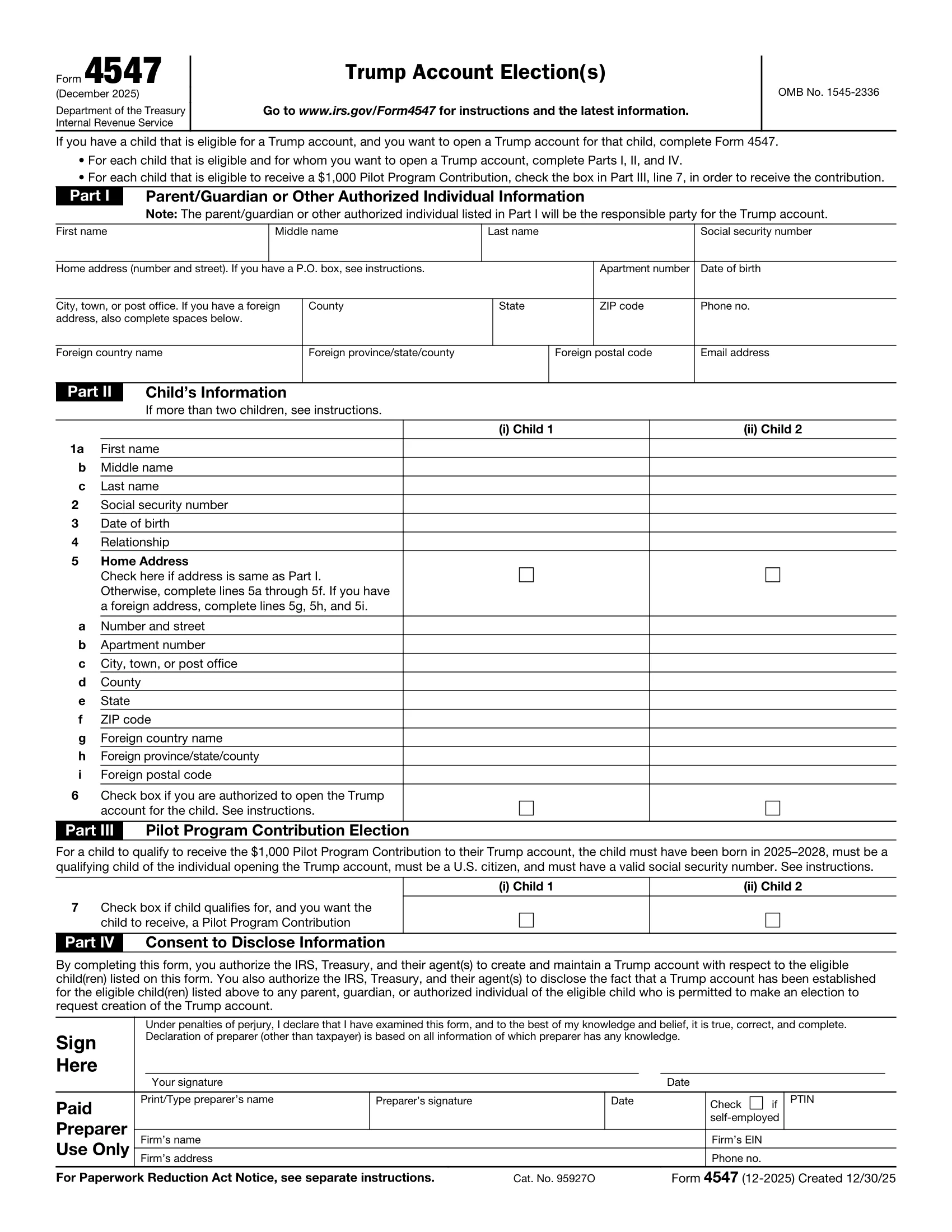 Form 4547 template