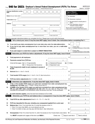 Form 940 for 2023