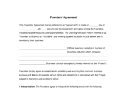 Founders' Agreement Template