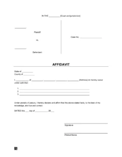 general affidavit template