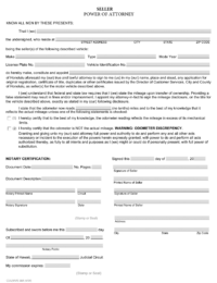 Hawaii Motor Vehicle Seller Power of Attorney Form CS-L(MVR) 38A