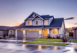 House with lights on