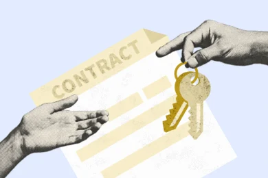 a person handing over the keys early to their apartment to show the concept of How to Break a Lease Early and Legally