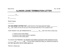 Illinois 30 Day Notice Lease Termination Letter