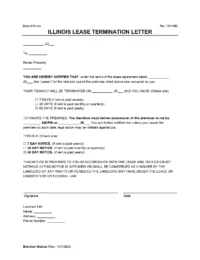 Illinois 60 Day Notice Lease Termination Letter