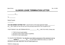 Illinois 60 Day Notice Lease Termination Letter
