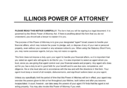 Illinois Power of Attorney Form