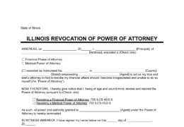 Illinois Revocation of Power of Attorney Form