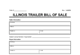Illinois Trailer Bill of Sale screenshot