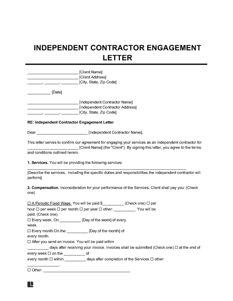 Free Engagement Letter Template | PDF & Word Downloads