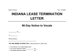 Indiana 90 Day Lease Termination