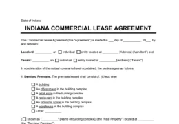 Indiana Commercial Lease Agreement