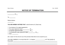 Indiana Notice to Quit (Non-Compliance)
