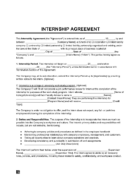 Internship Agreement Template