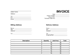 Invoice Template Example