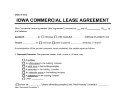 Iowa Commercial Lease Agreement