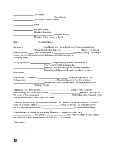 Job Letter of Intent