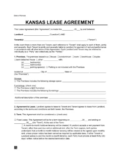 Kansas Lease Agreement Template